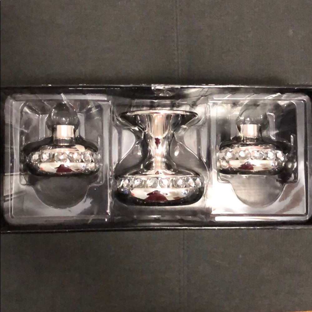 Rhinestone unity candle holder